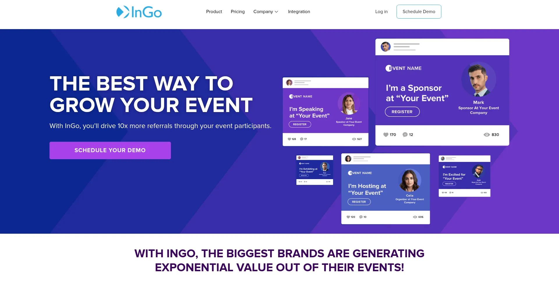 Website screenshot of Ingo.me