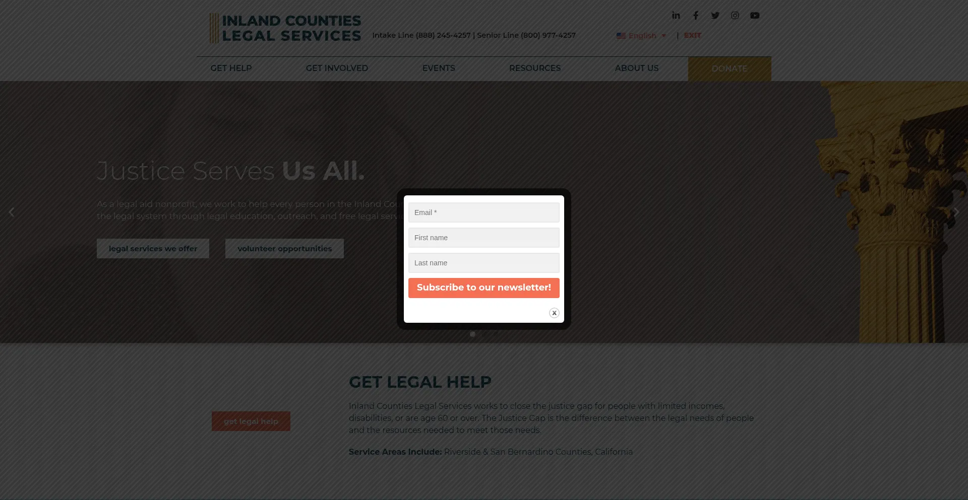 Inlandlegal.org Screenshot