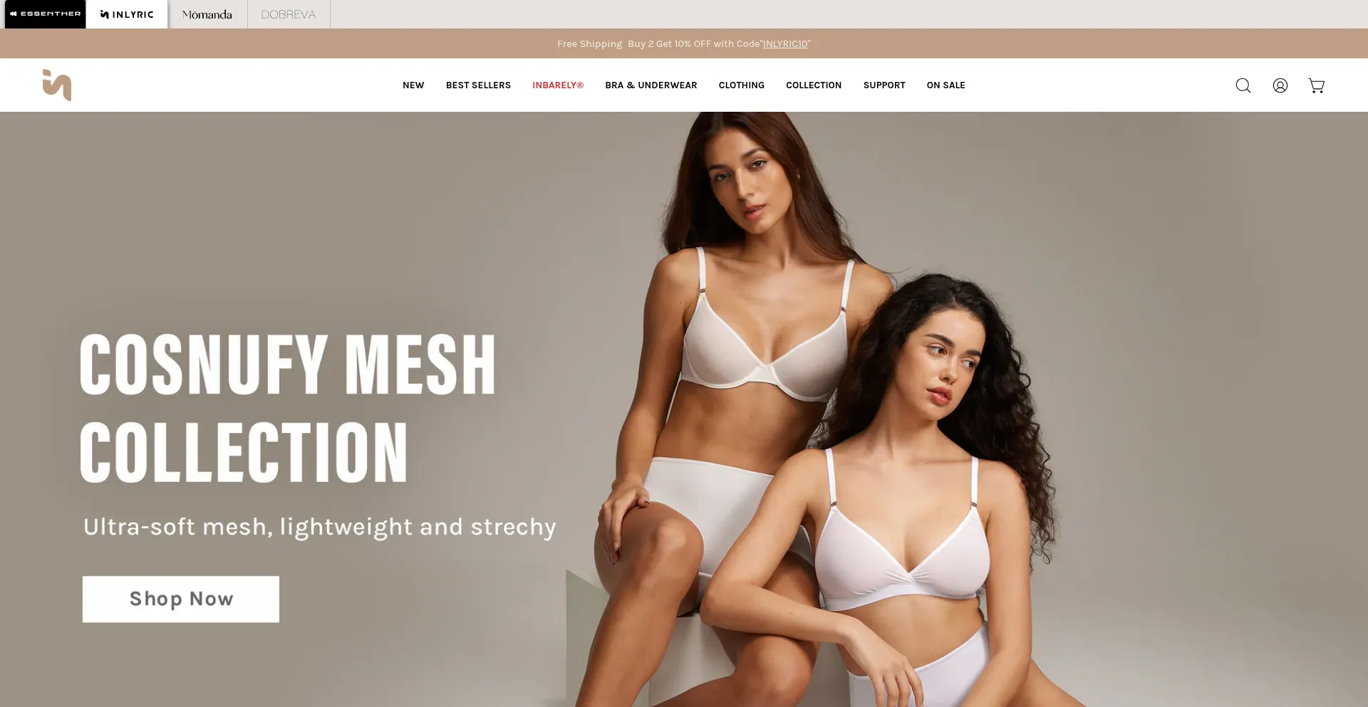 Website screenshot of Inlyric.com