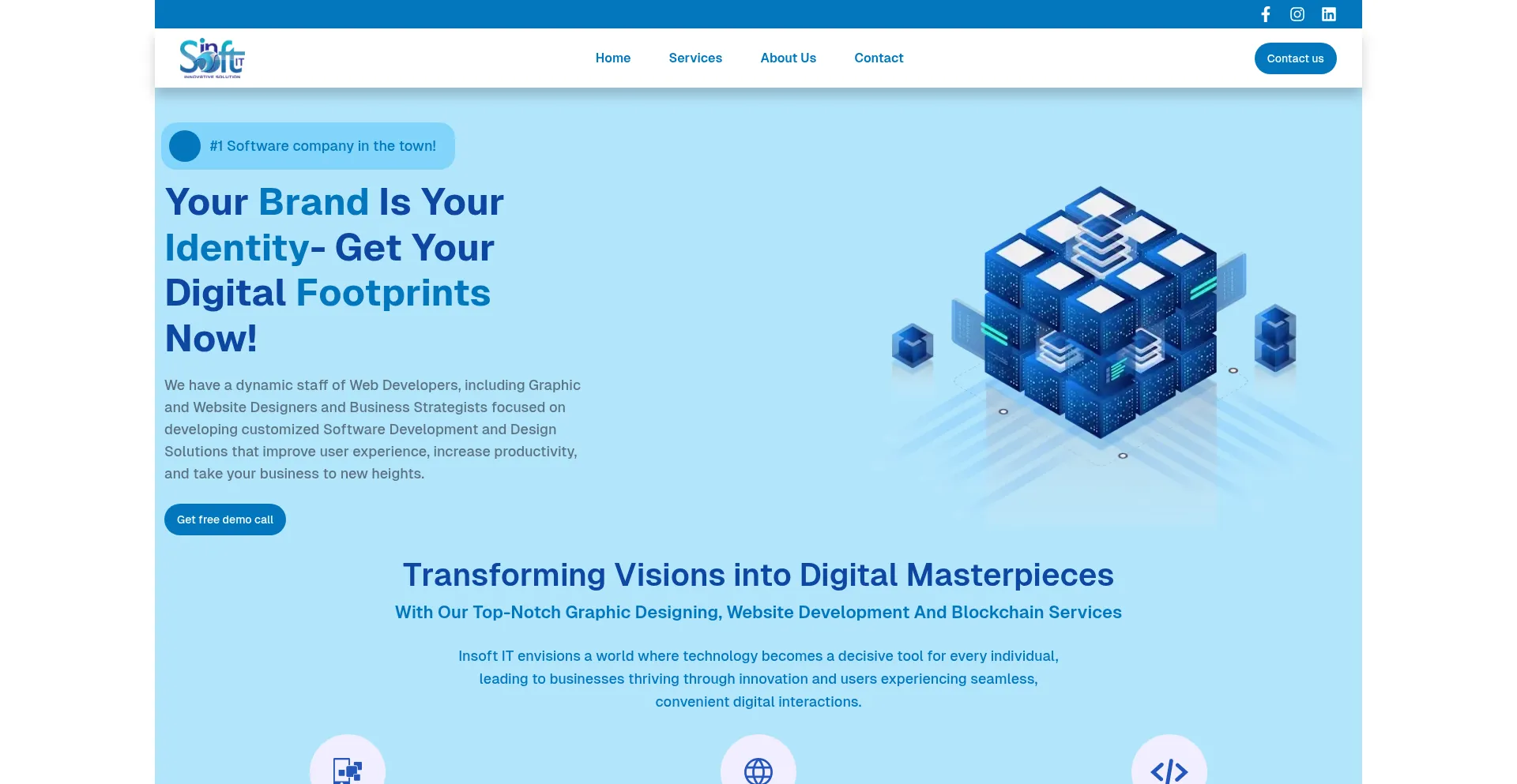 Website screenshot of Insoftit.com