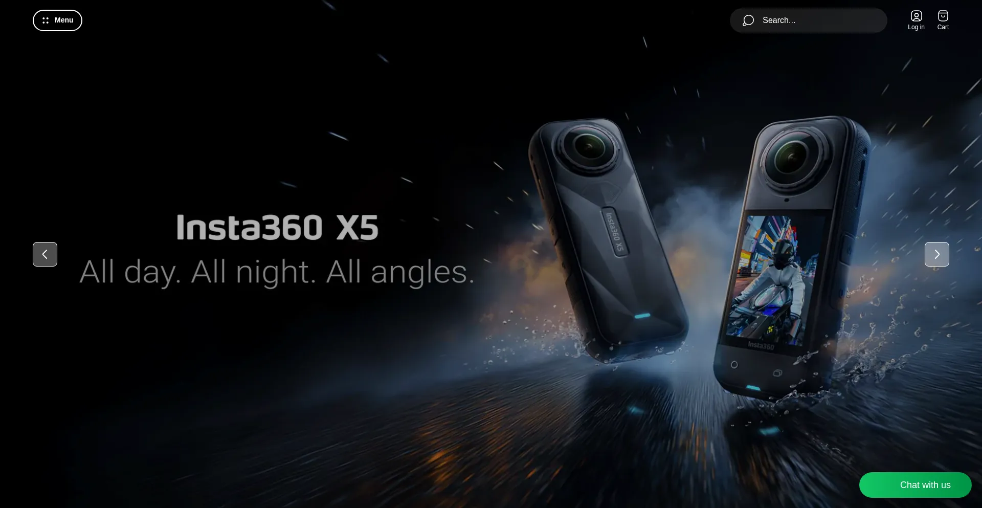 Website screenshot of Insta360india.com