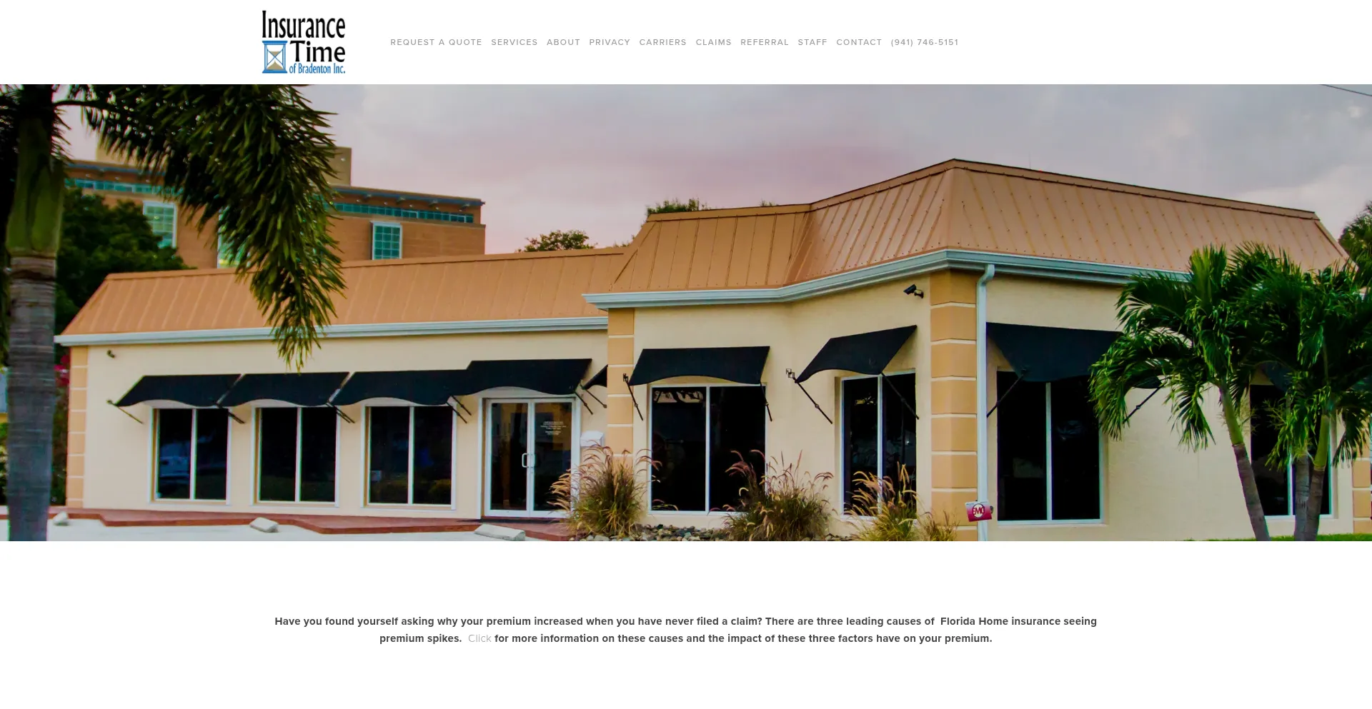 Website screenshot of Insurancetime.org