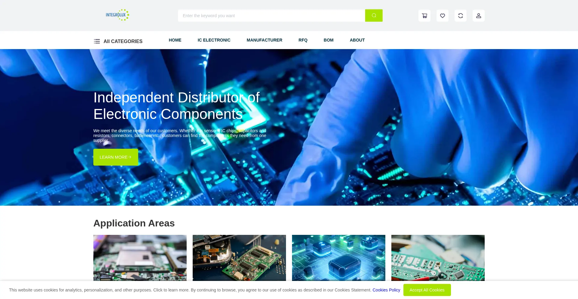 Website screenshot of Integrolux.com
