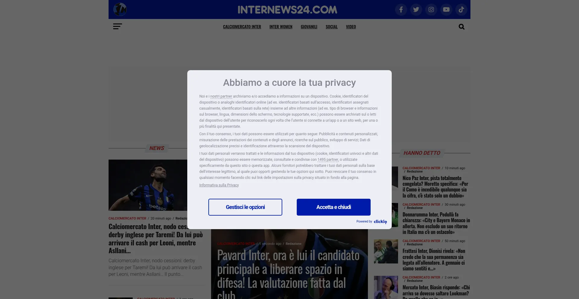 Website screenshot of Internews24.com