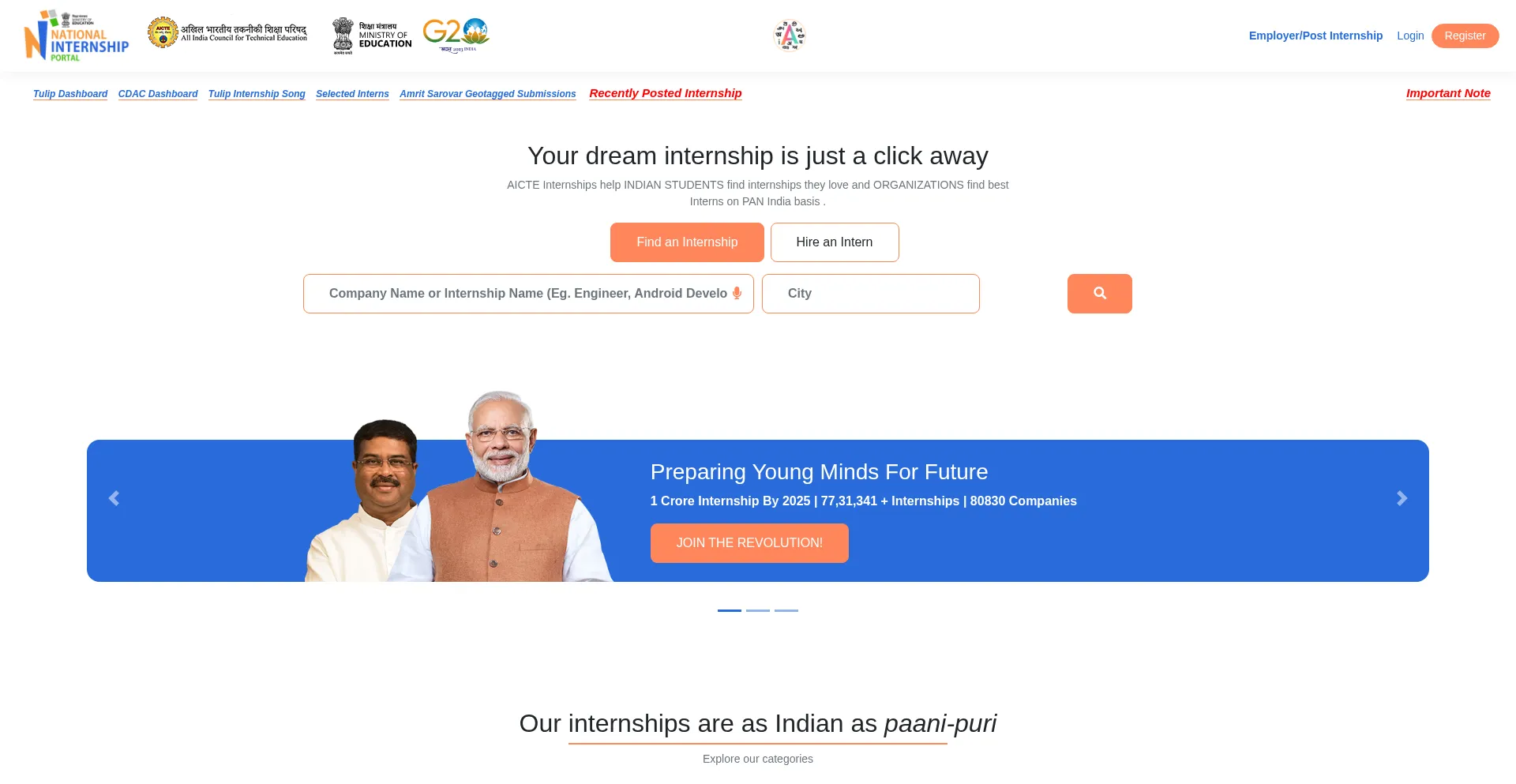 Internship.aicte-india.org