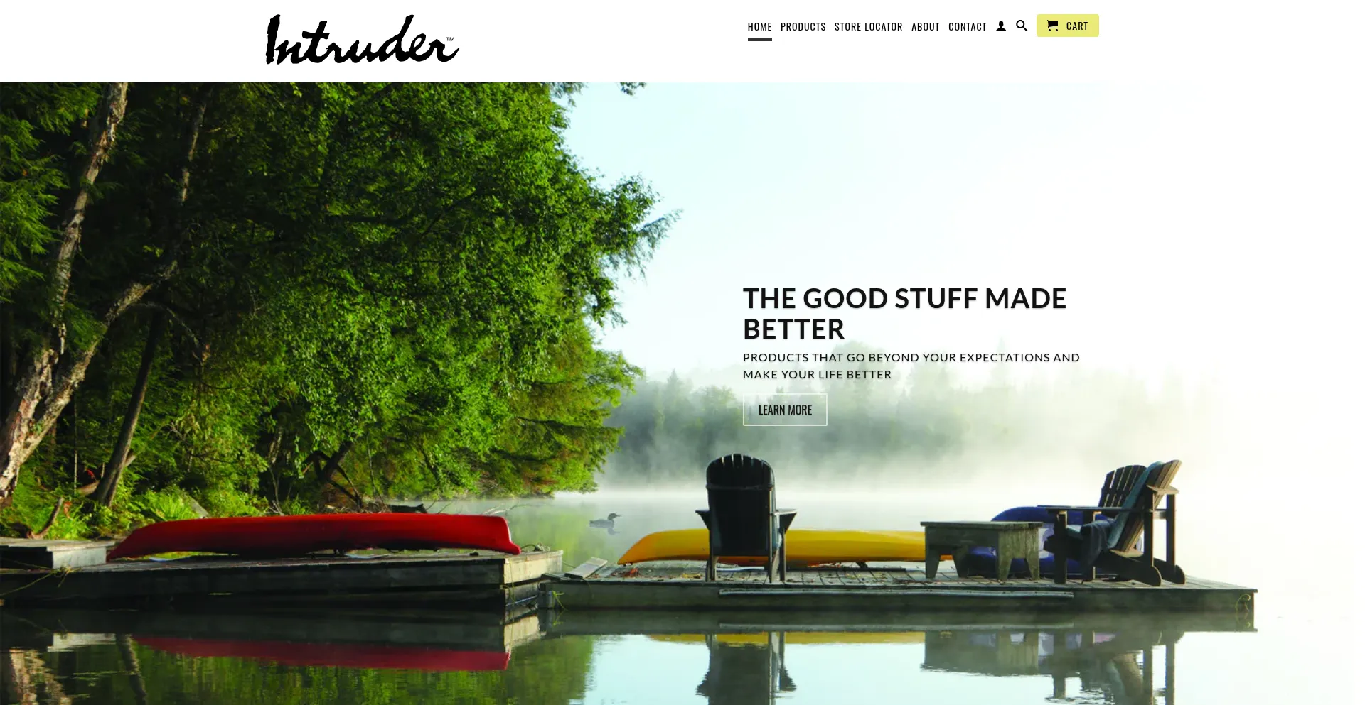 Website screenshot of Intruderinc.com