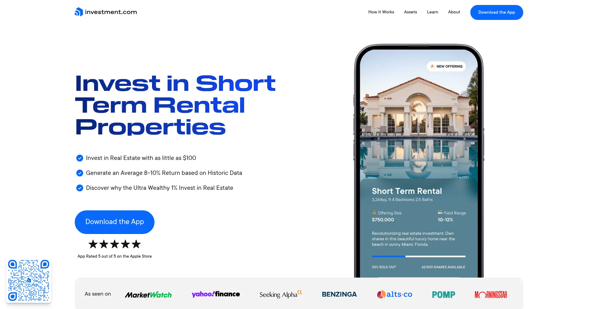Website screenshot of Investment.com