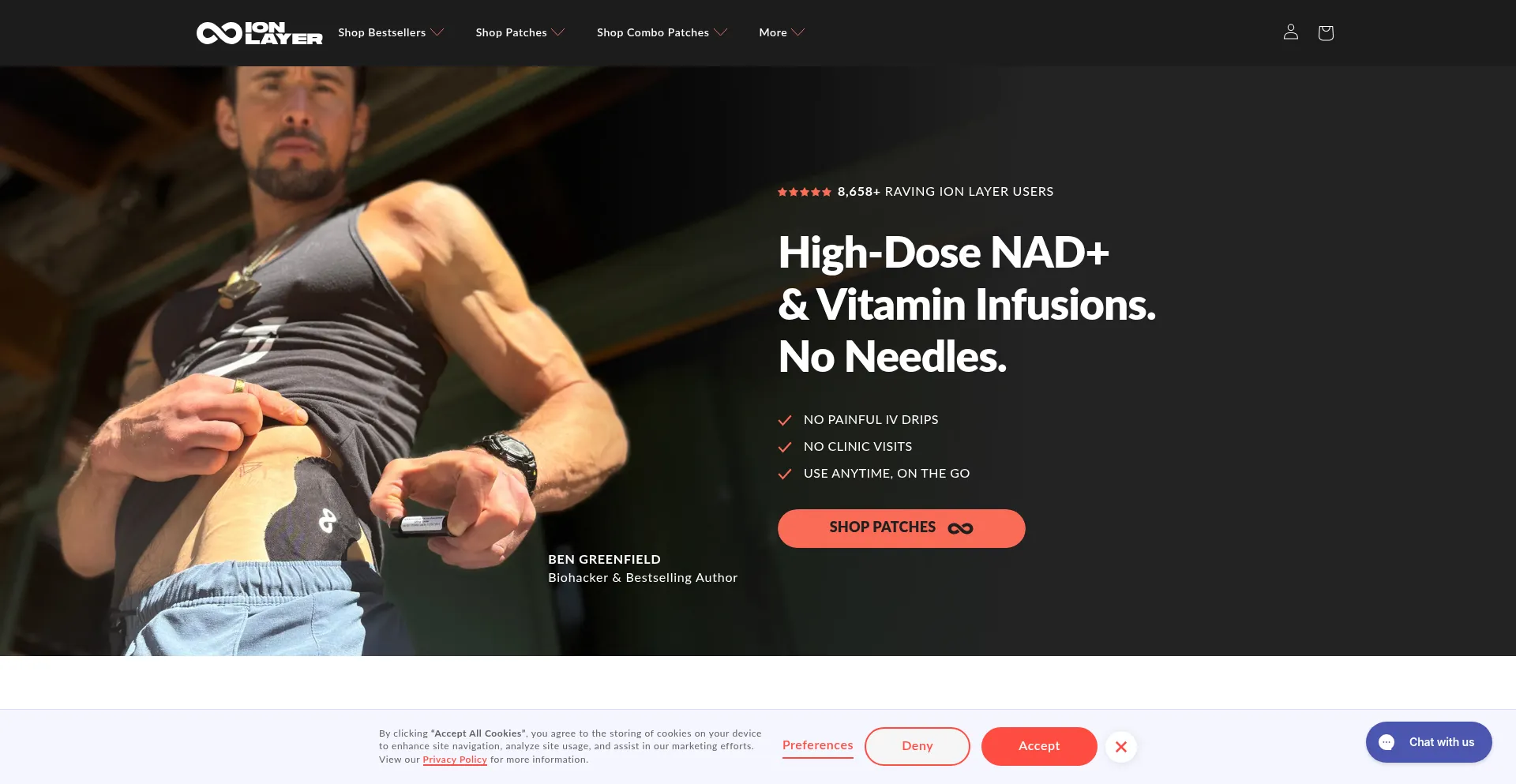 Website screenshot of Ionlayer.com