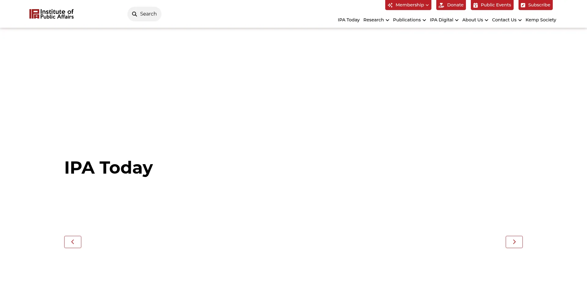 Website screenshot of Ipa.org.au