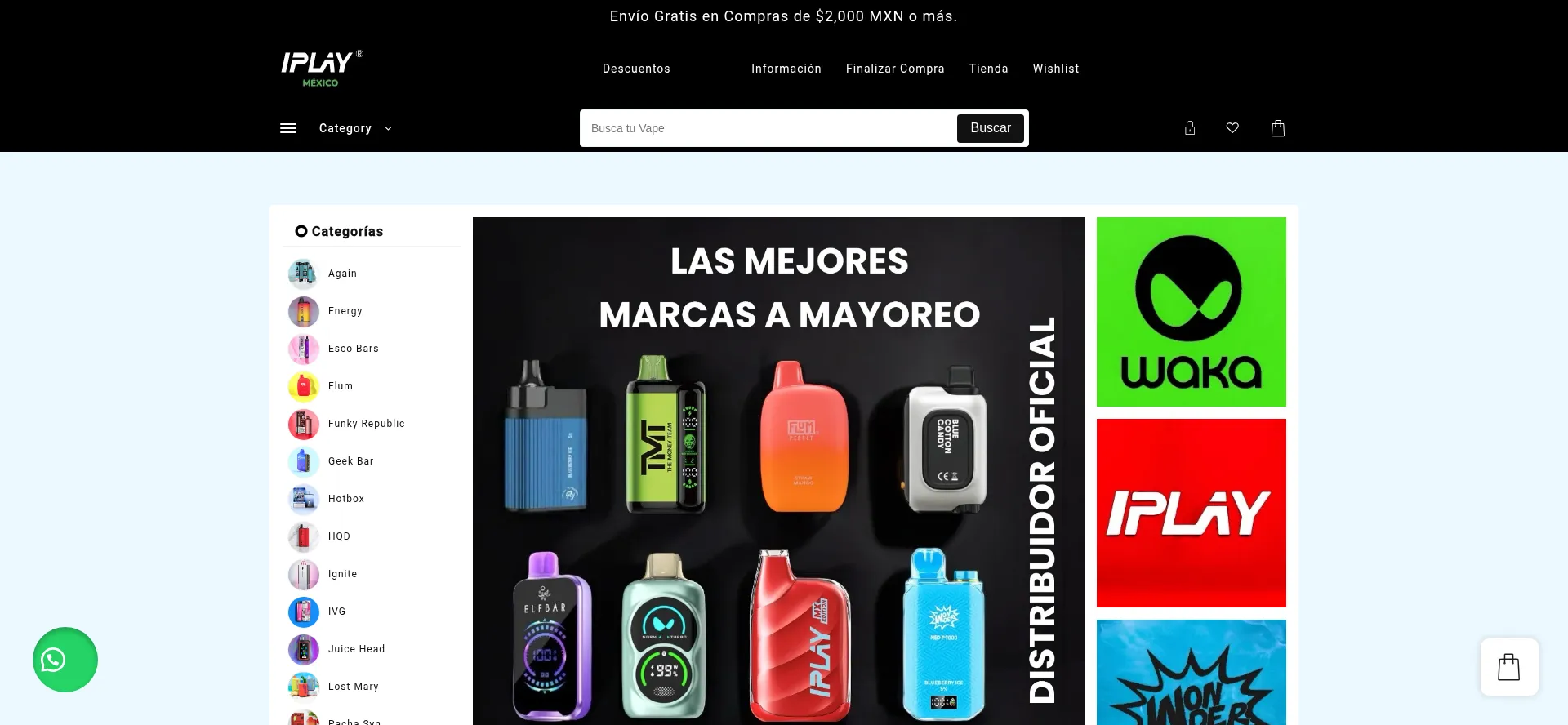 Website screenshot of Iplaybox.com.mx