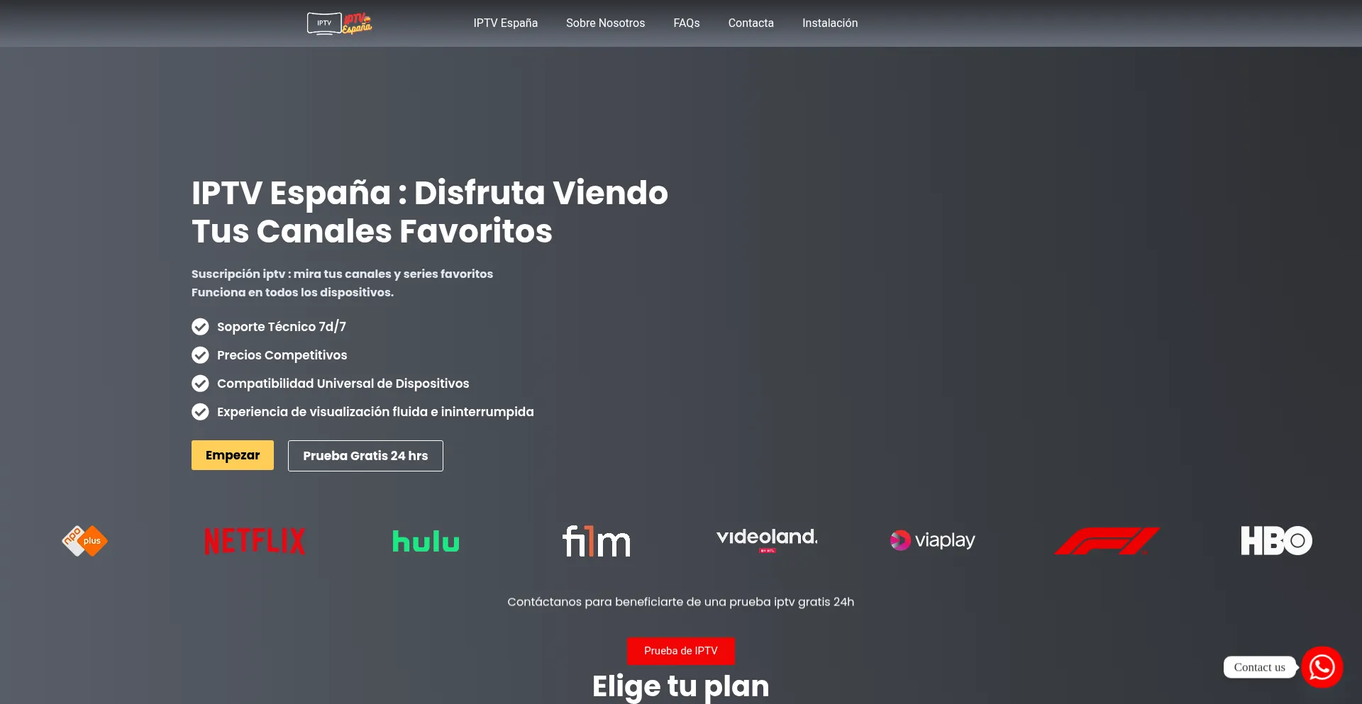 Website screenshot of Iptvespana.org