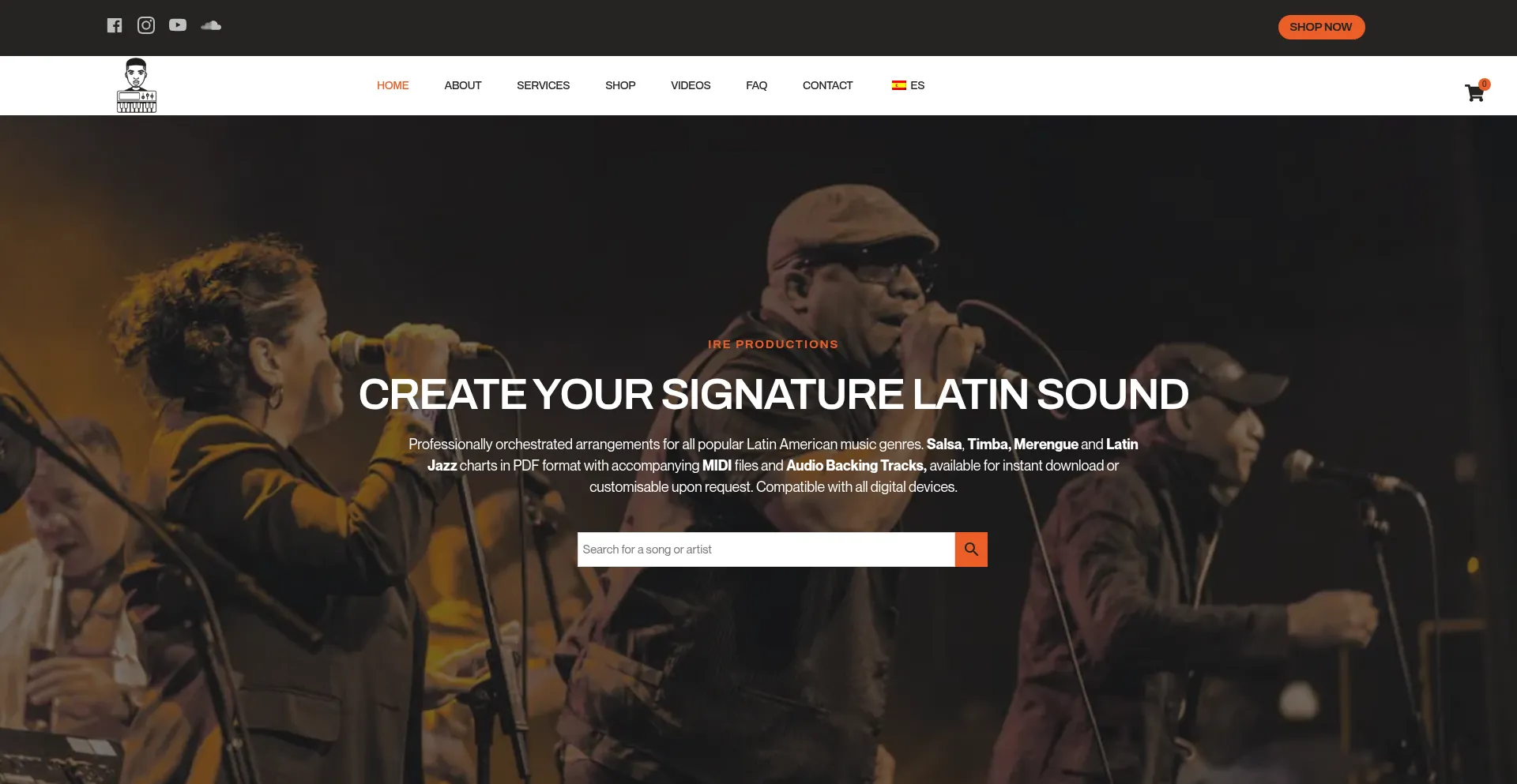 Ireproductionsmusic.com Screenshot