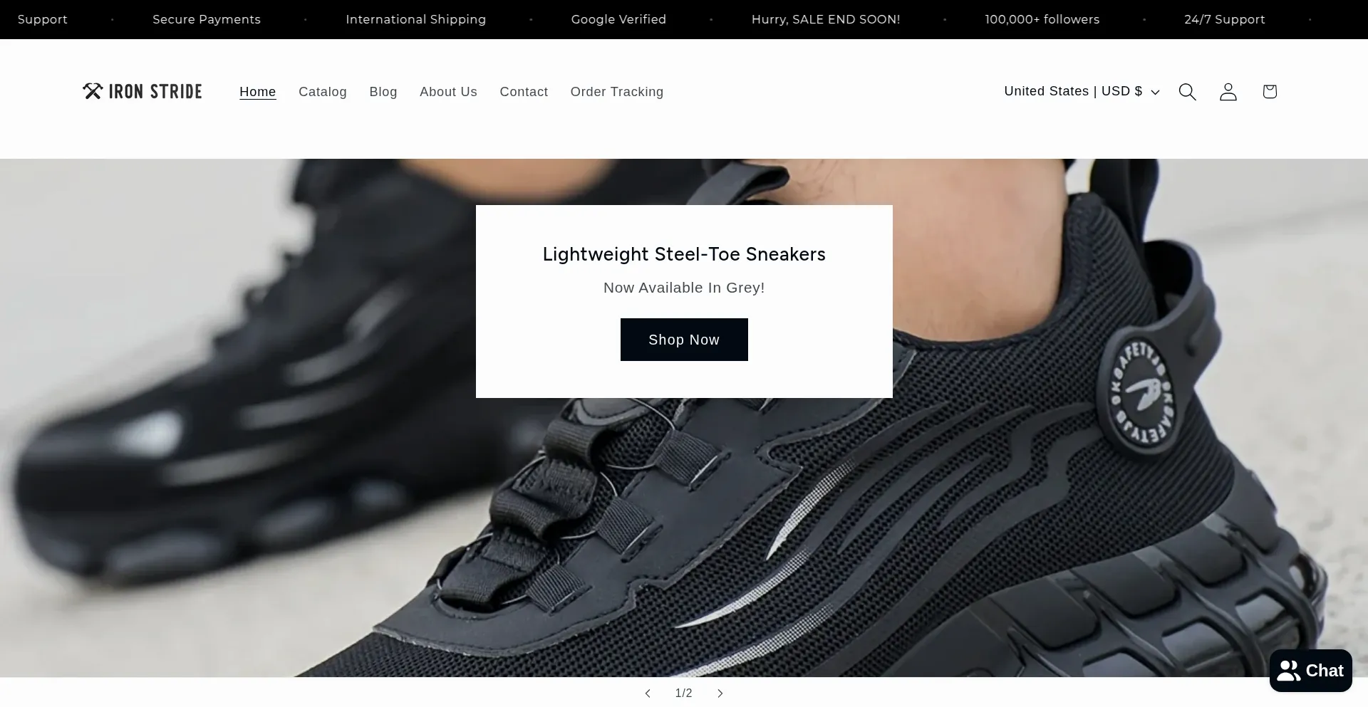 Website screenshot of Ironstride.online