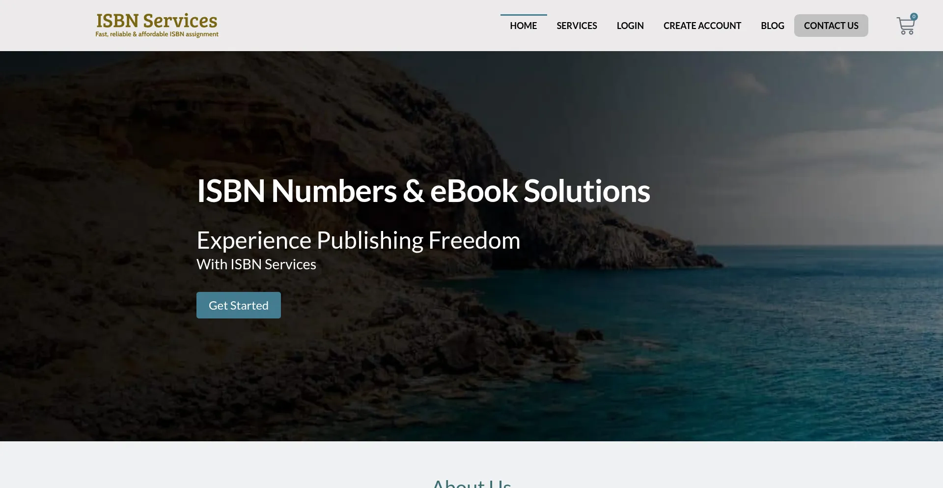 Website screenshot of Isbnservices.com