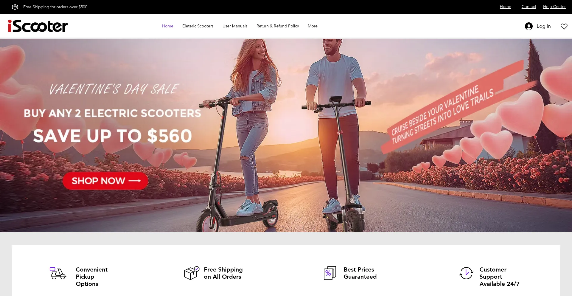 Website screenshot of Iscoots.com