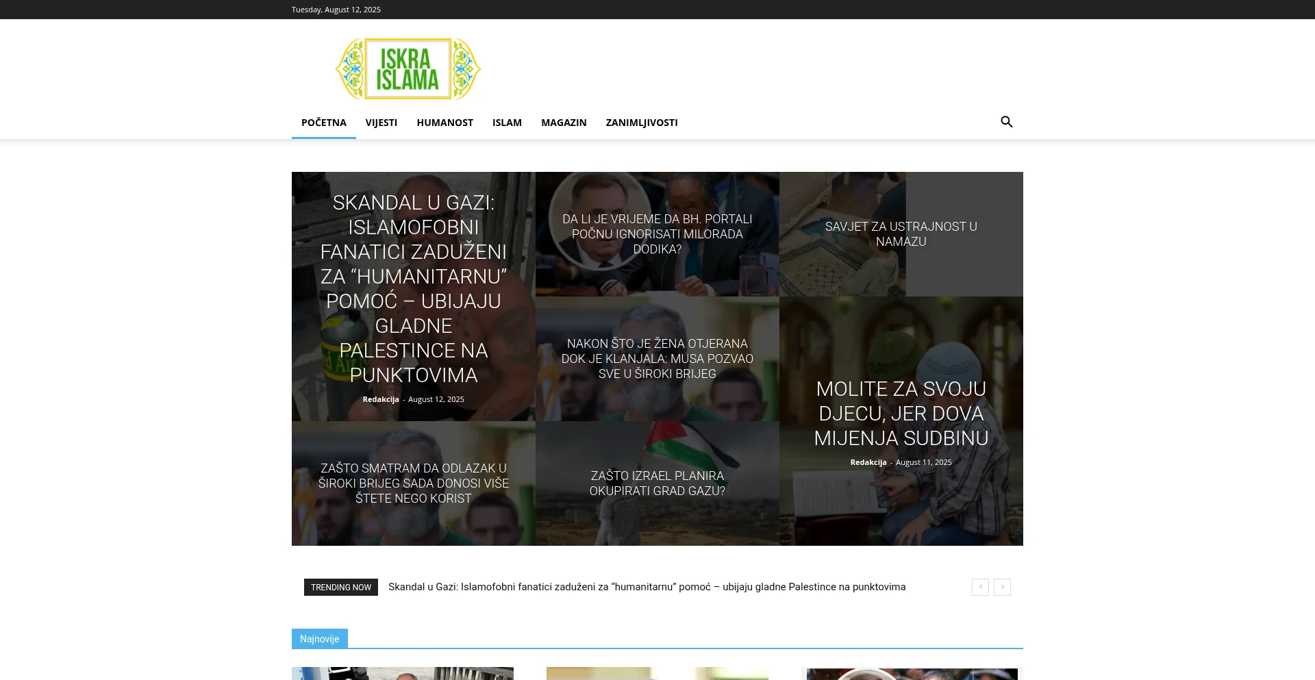 Website screenshot of Iskra-islama.net