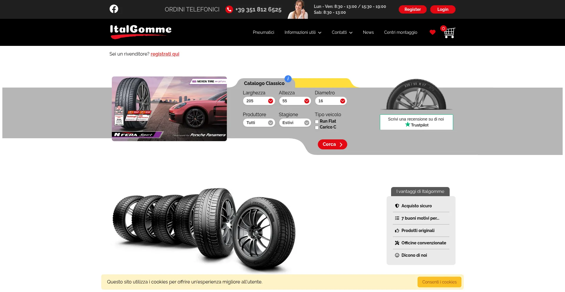Italgommepneumaticistore.com Screenshot