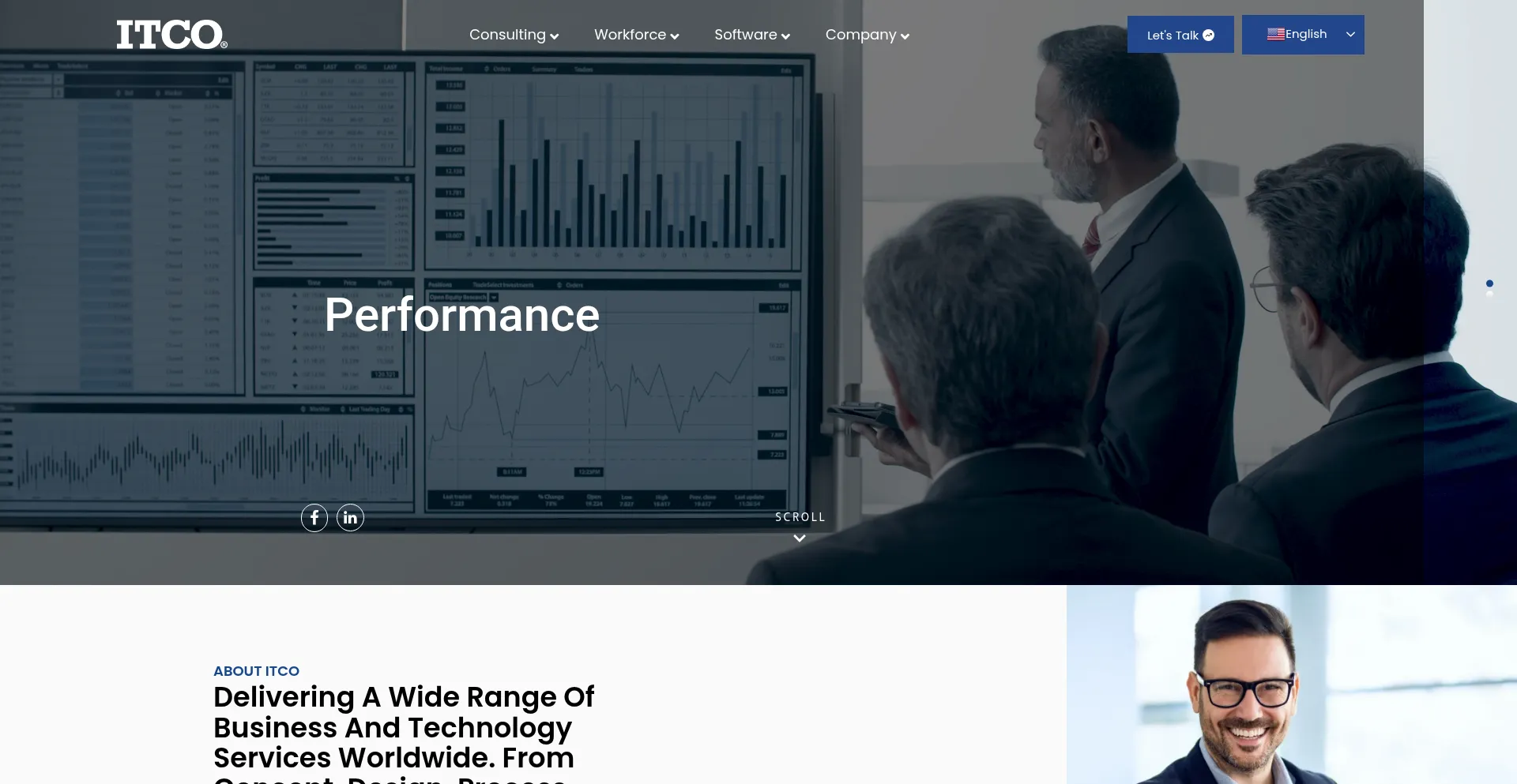 Website screenshot of Itcosolutions.com