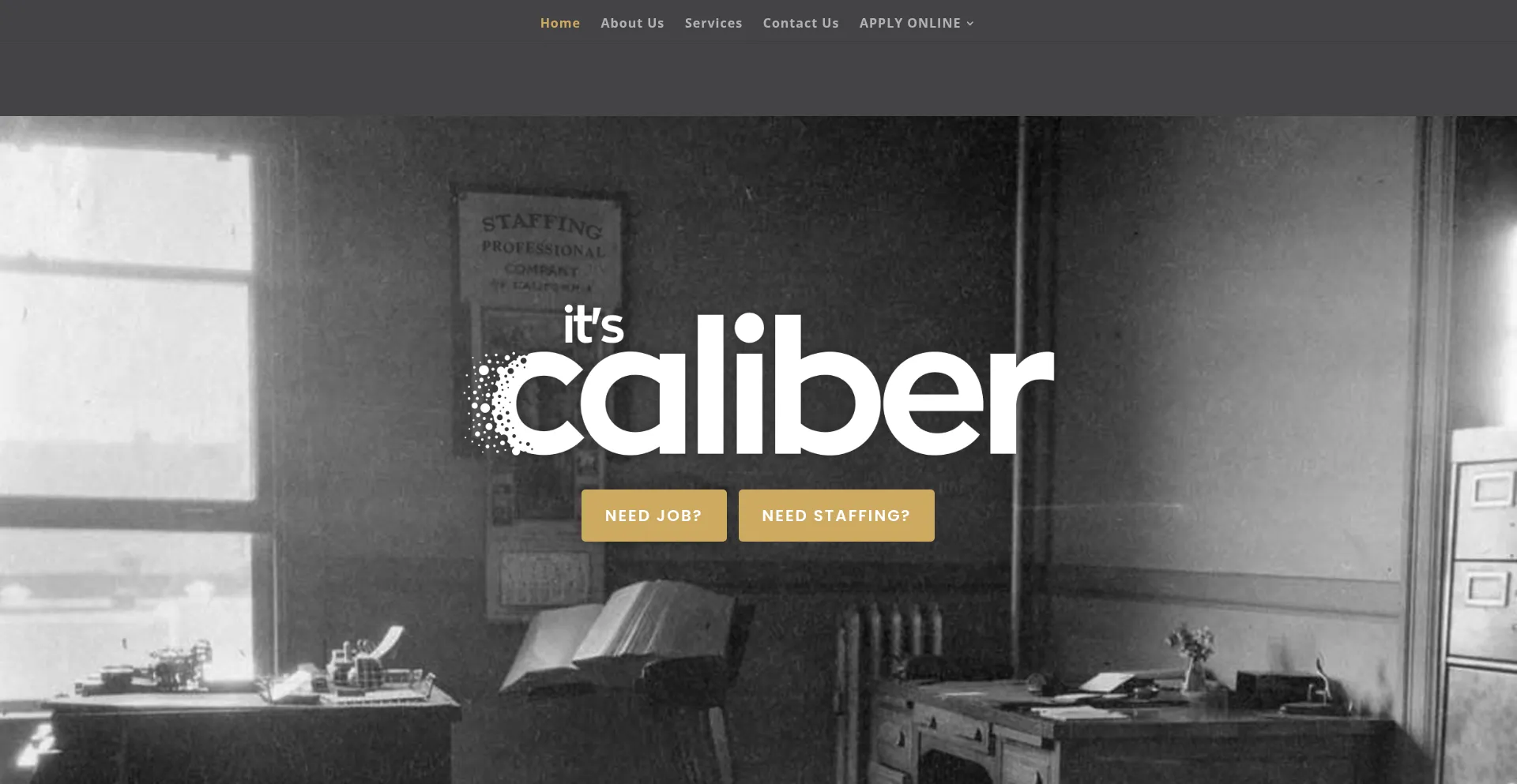 Website screenshot of Itscaliber.net