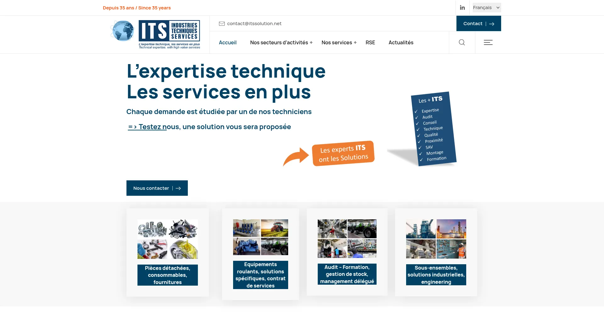 Website screenshot of Itssolution.net