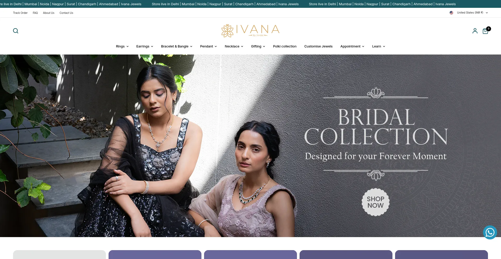 Website screenshot of Ivanajewels.com