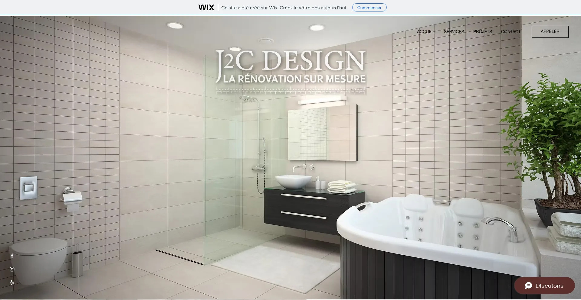 Website screenshot of J2cdesign.com
