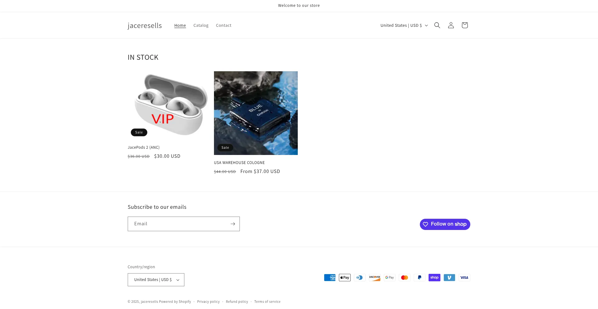 Website screenshot of Jaceresell.com