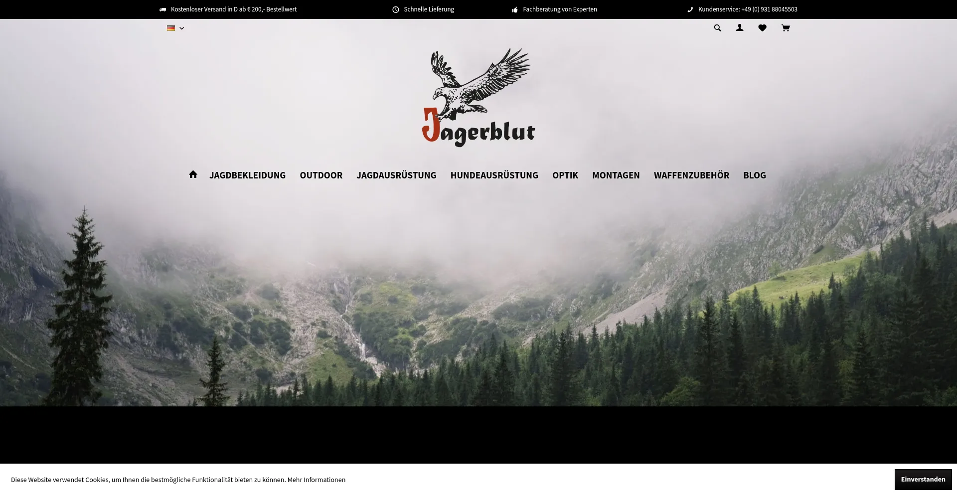 Website screenshot of Jagerblut.de