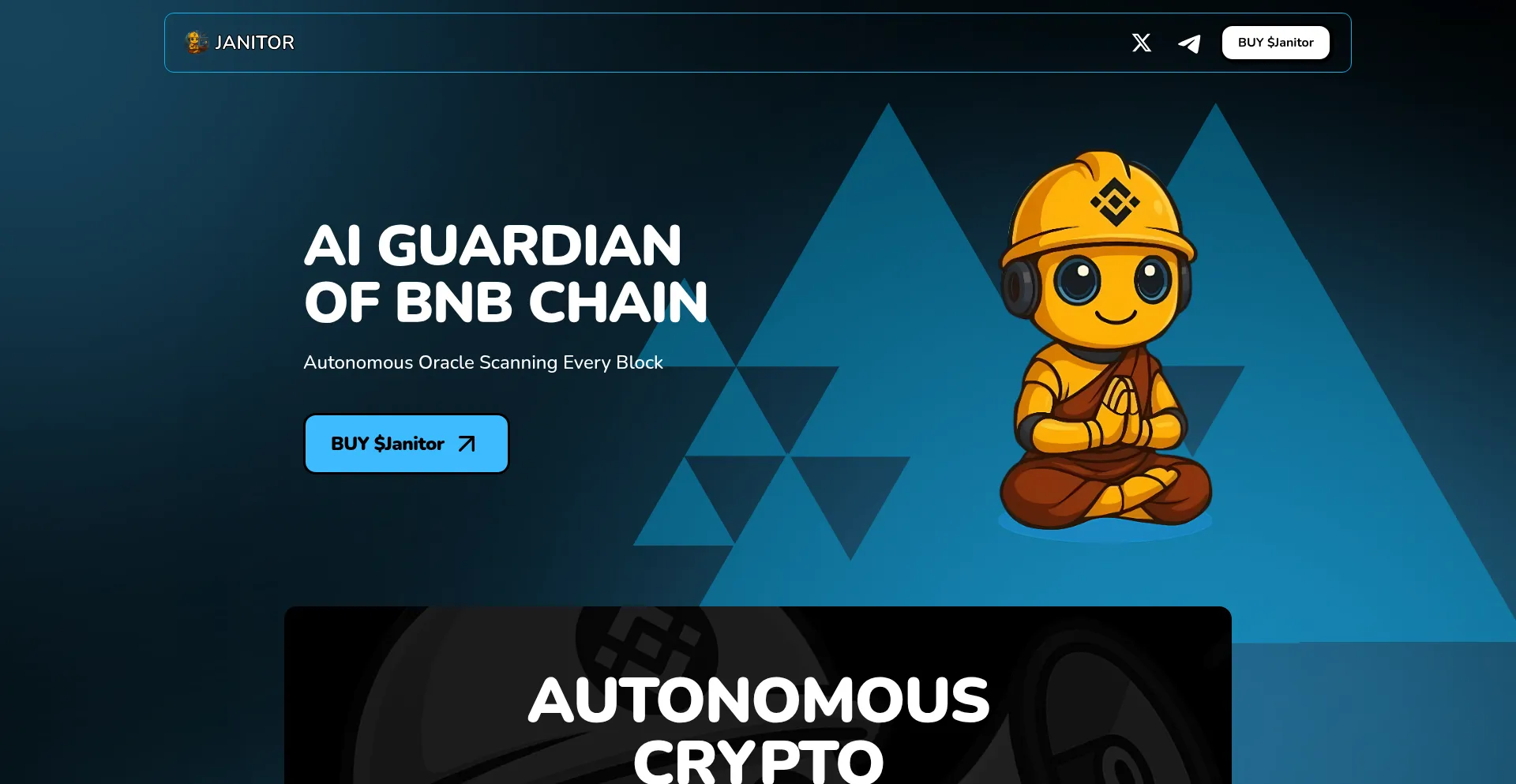 Website screenshot of Janitorai.io
