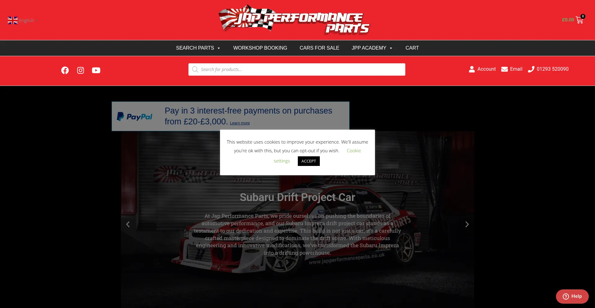 Japperformanceparts.co.uk Screenshot