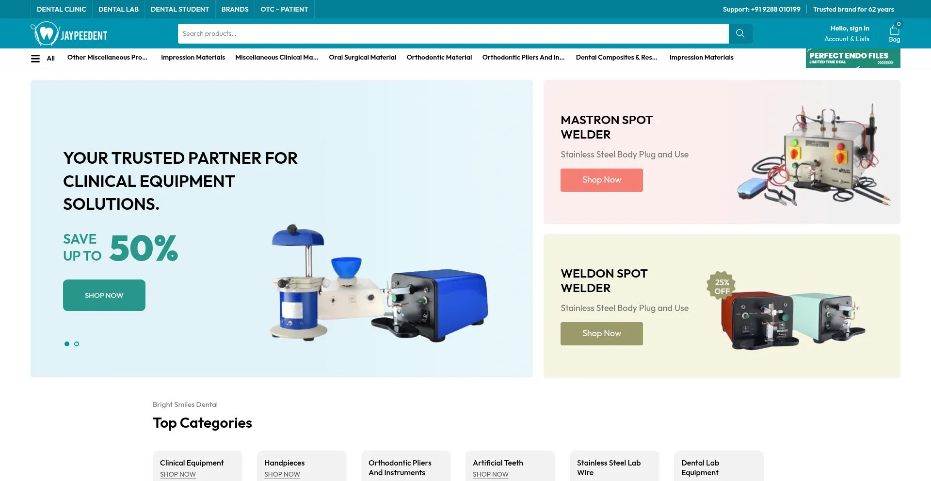 Website screenshot of Jaypeedent.com