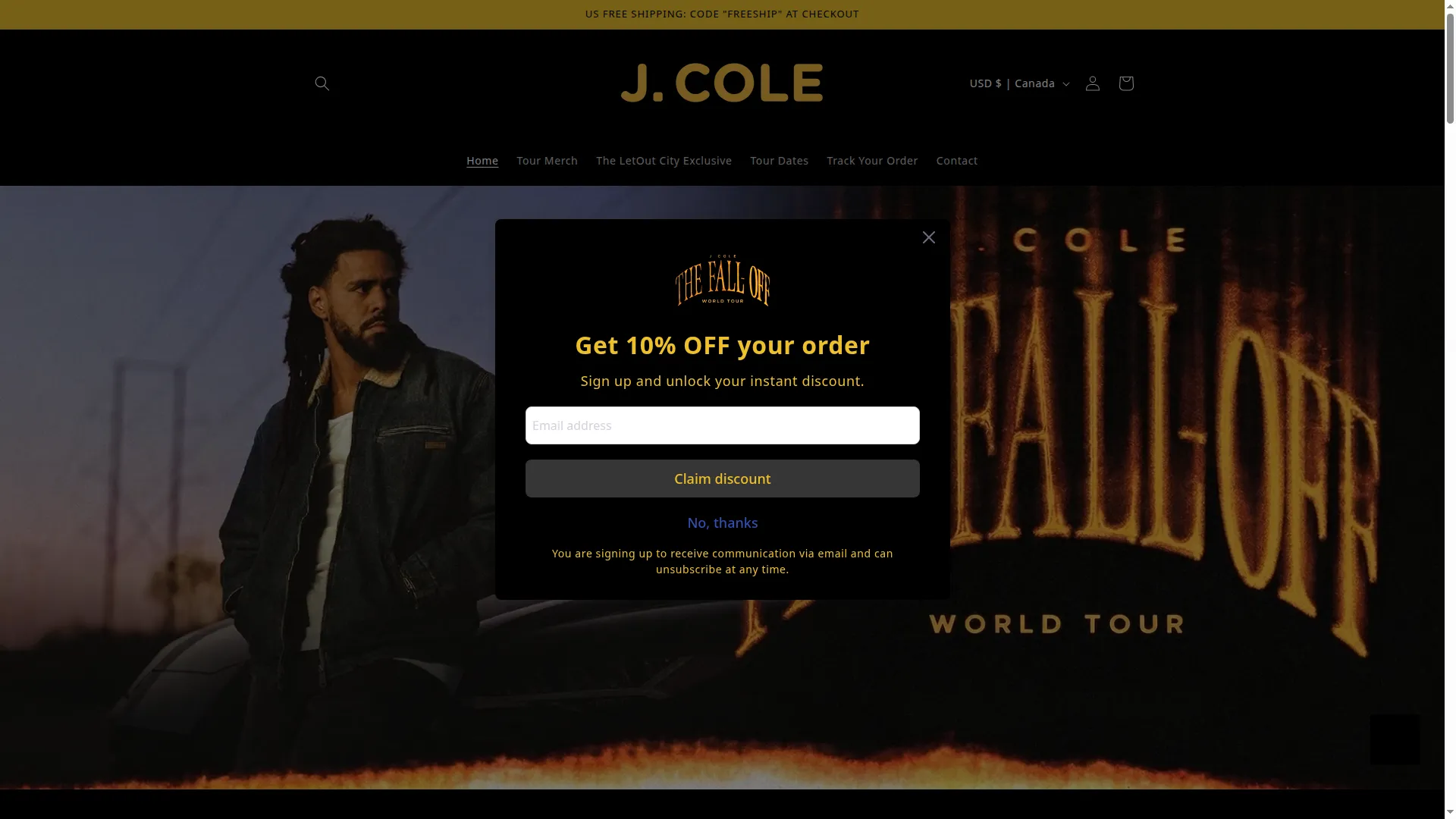 Jcoletourmerch.com