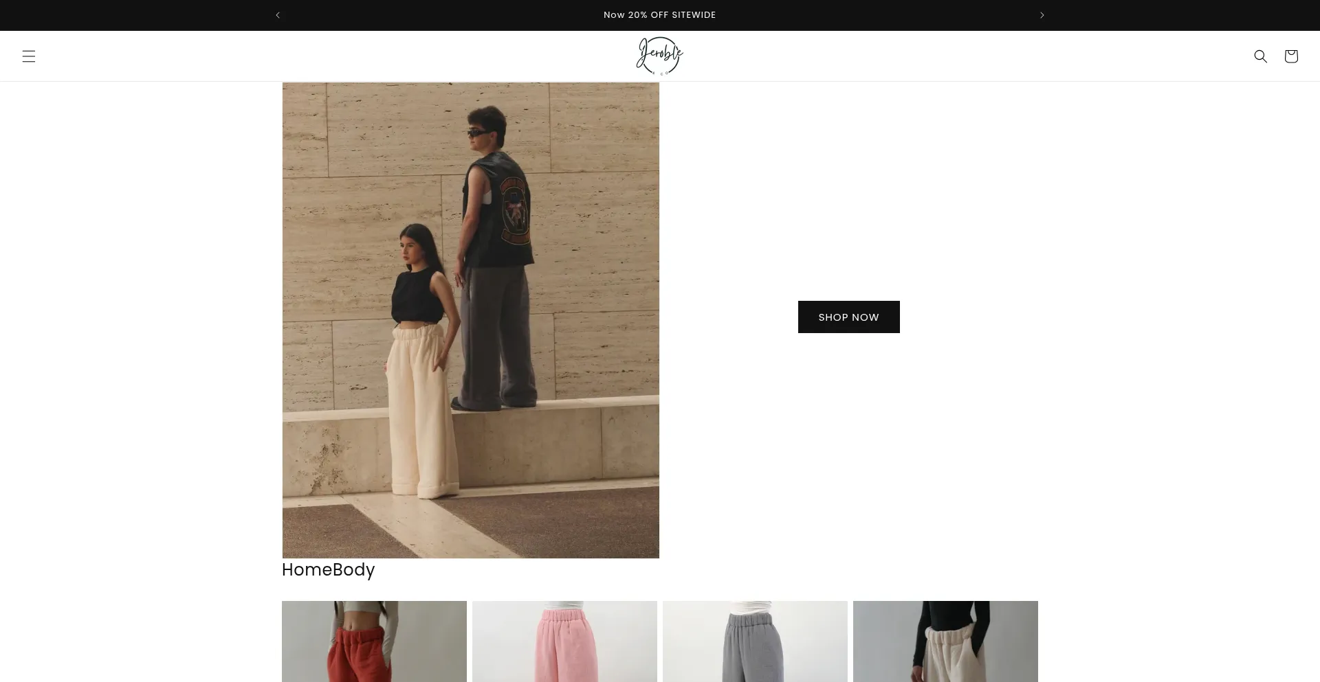 Website screenshot of Jeroble.com