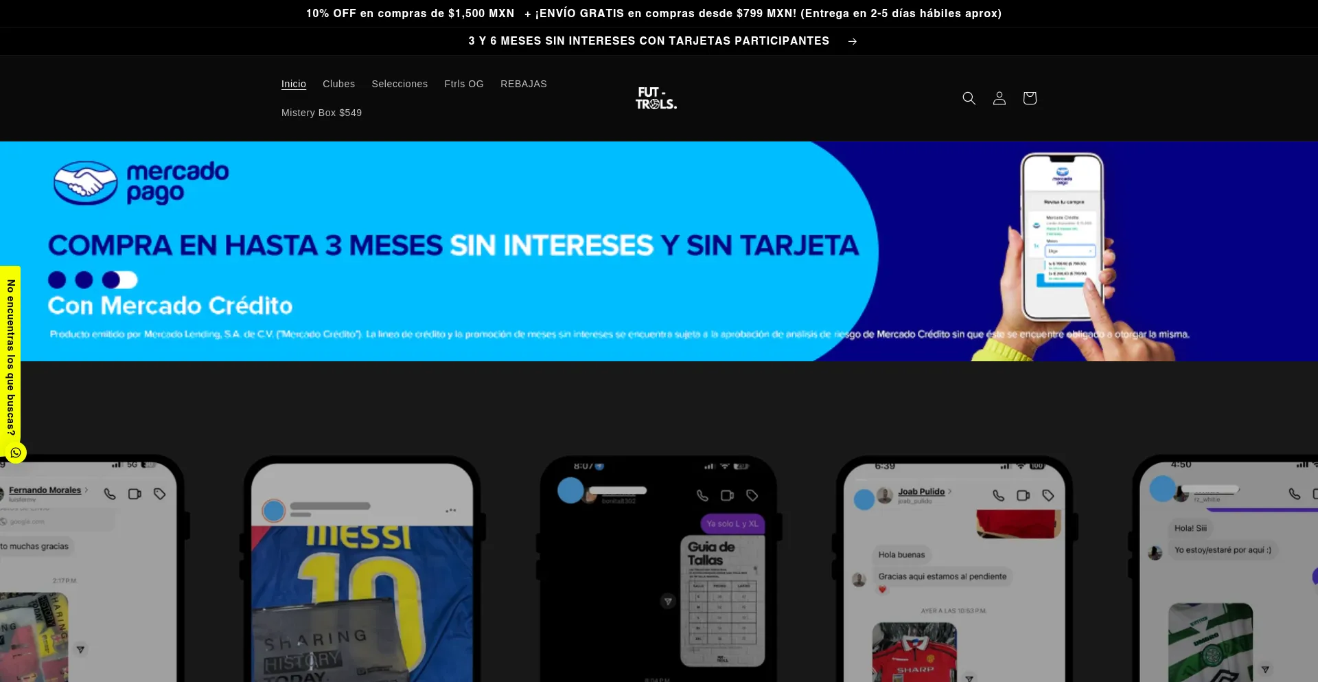 Website screenshot of Jerseysretrofuttrols.com