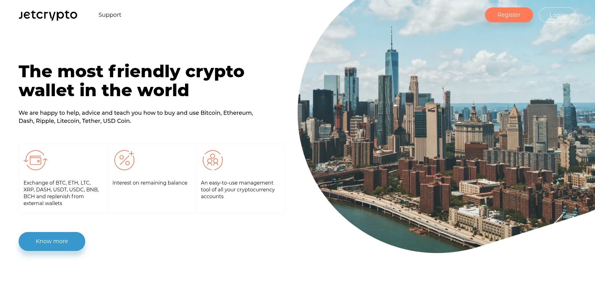 Website screenshot of Jetcrypto.com