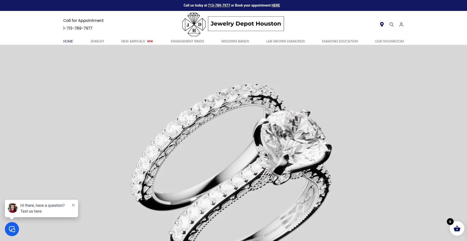 Website screenshot of Jewelrydepothouston.com