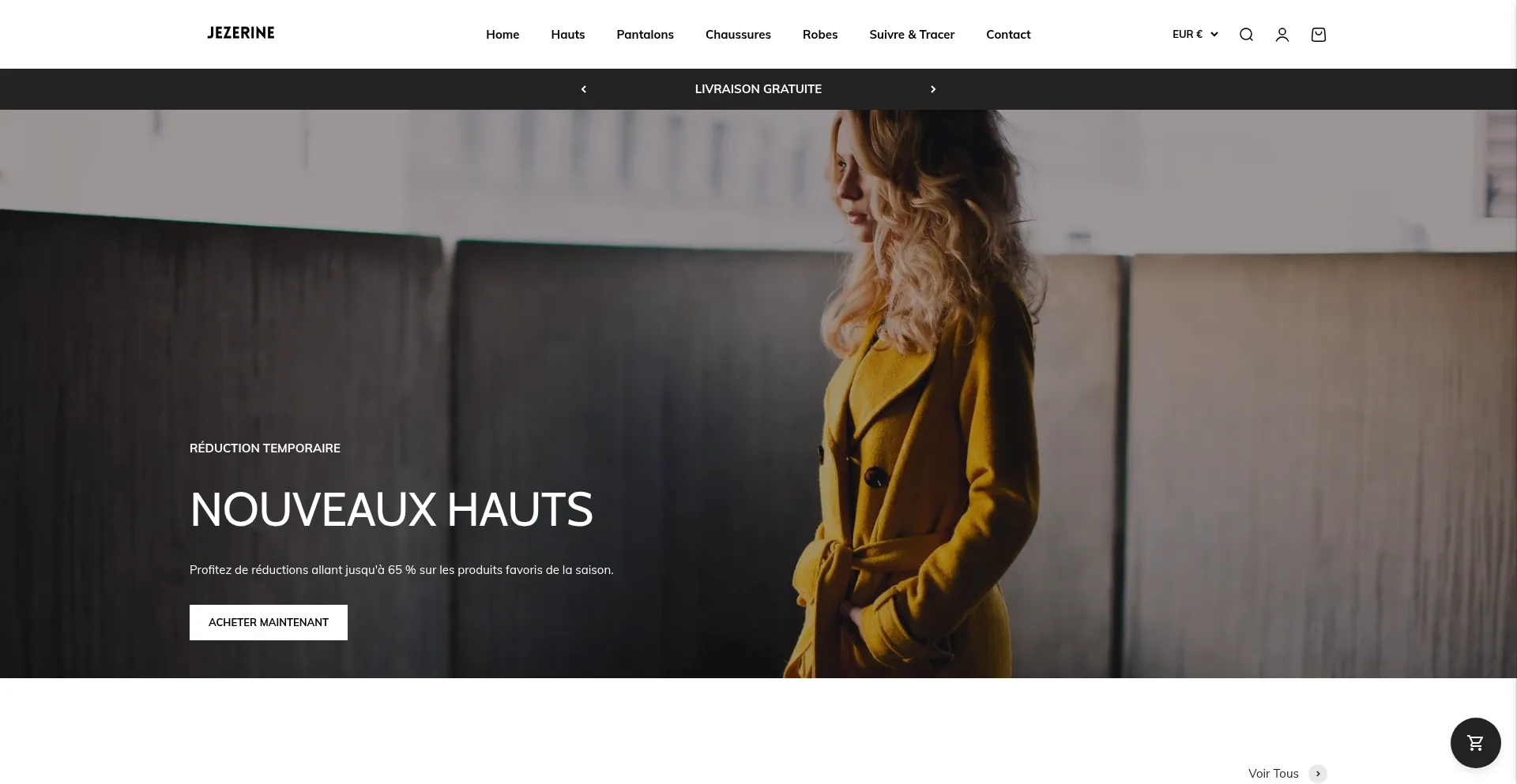 Website screenshot of Jezerine.com