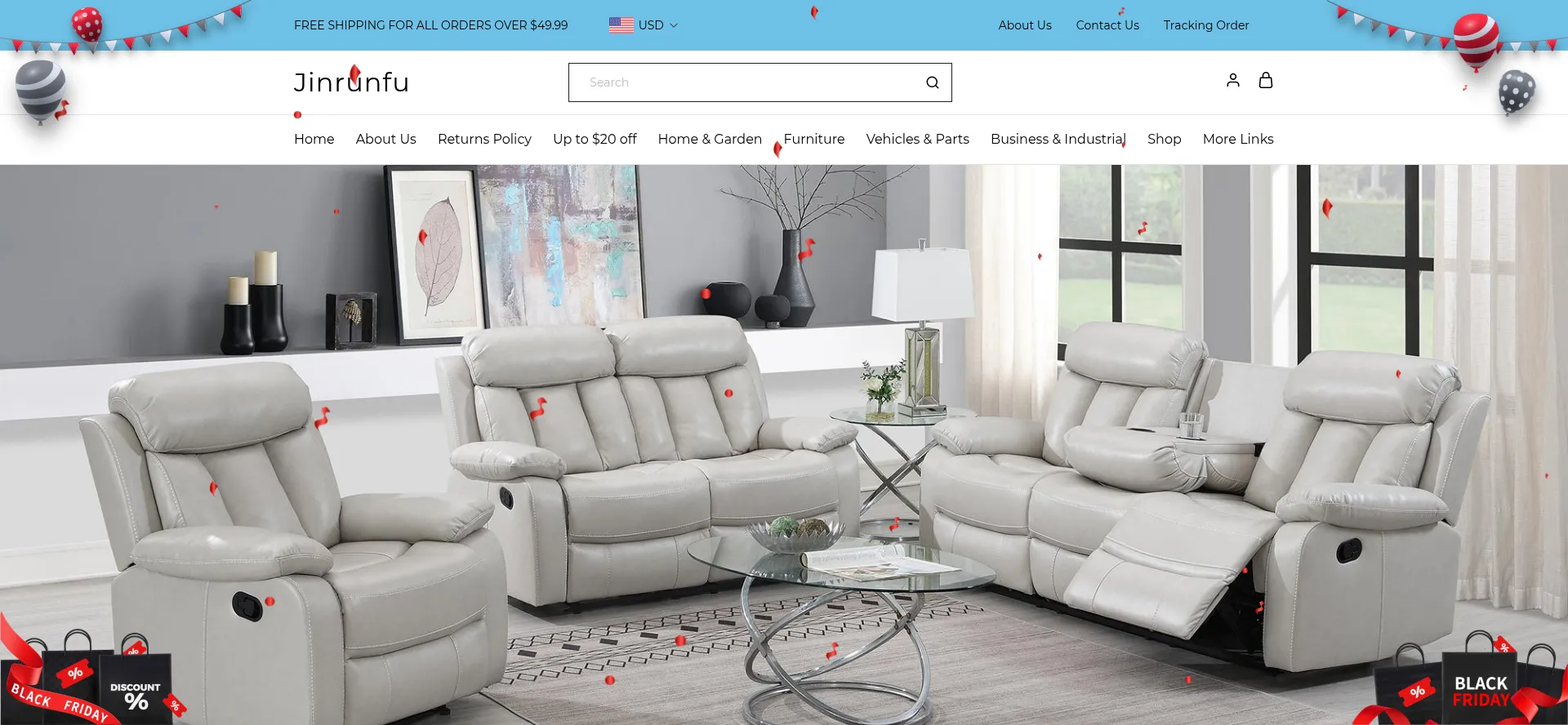 Website screenshot of Jinrunfu.com