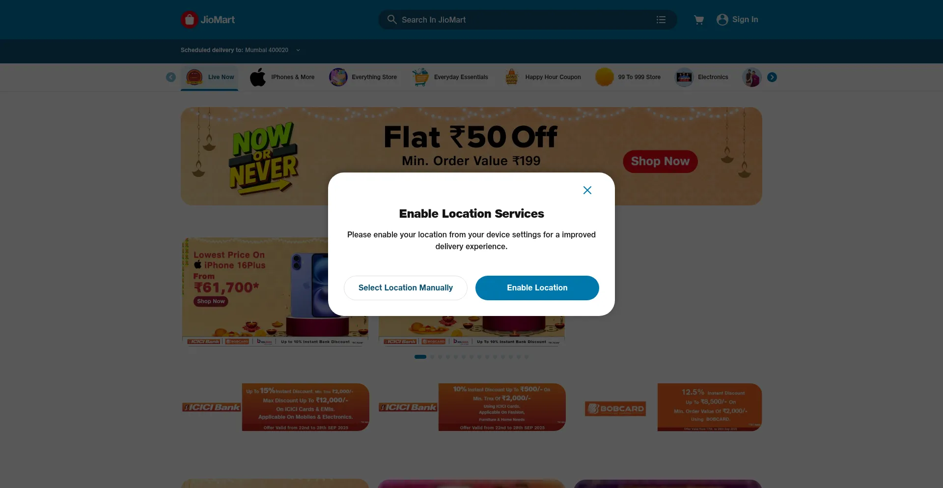 Jiomart.com Screenshot