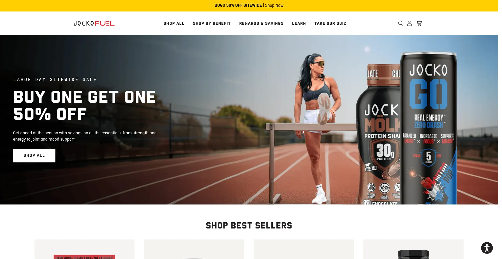 Website screenshot of Jockofuel.com