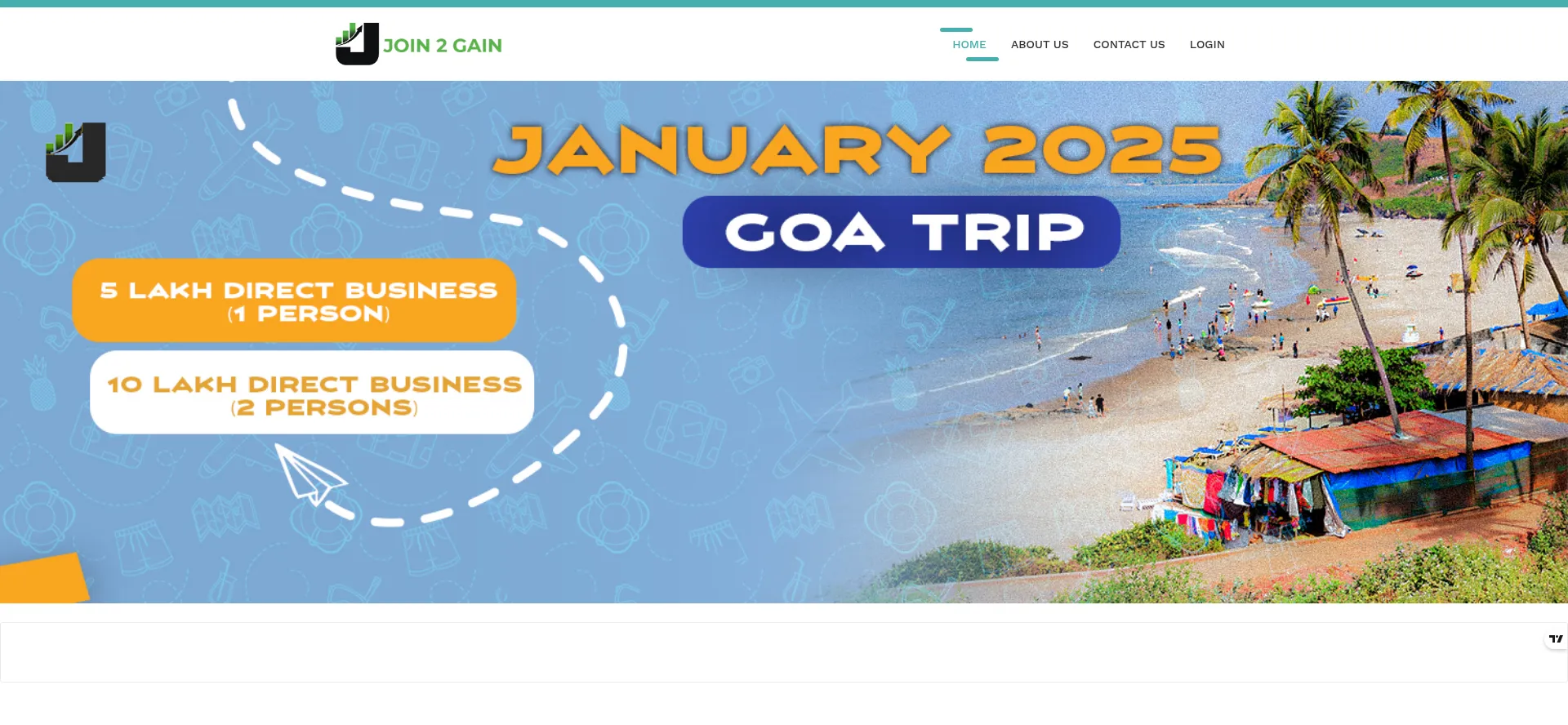 Website screenshot of Join2gain.net