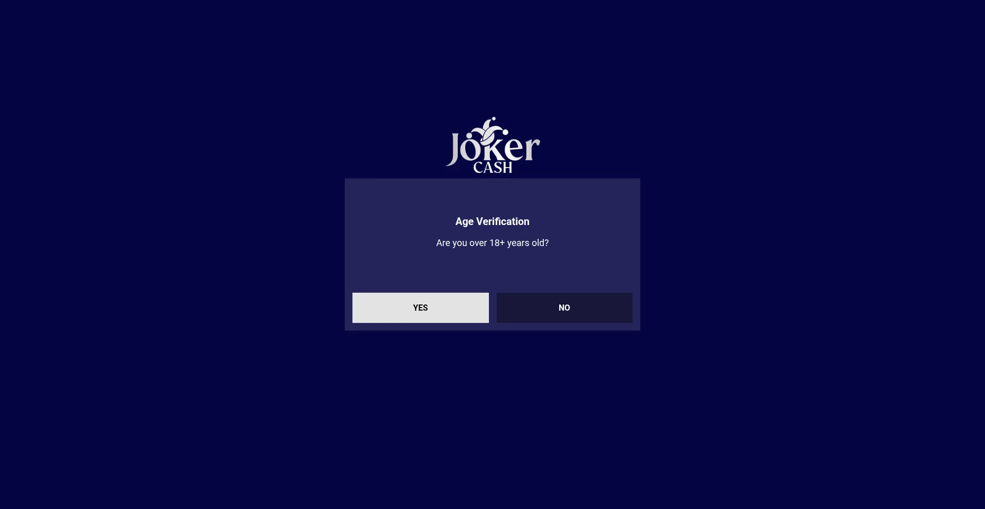 Website screenshot of Jokercash777.com