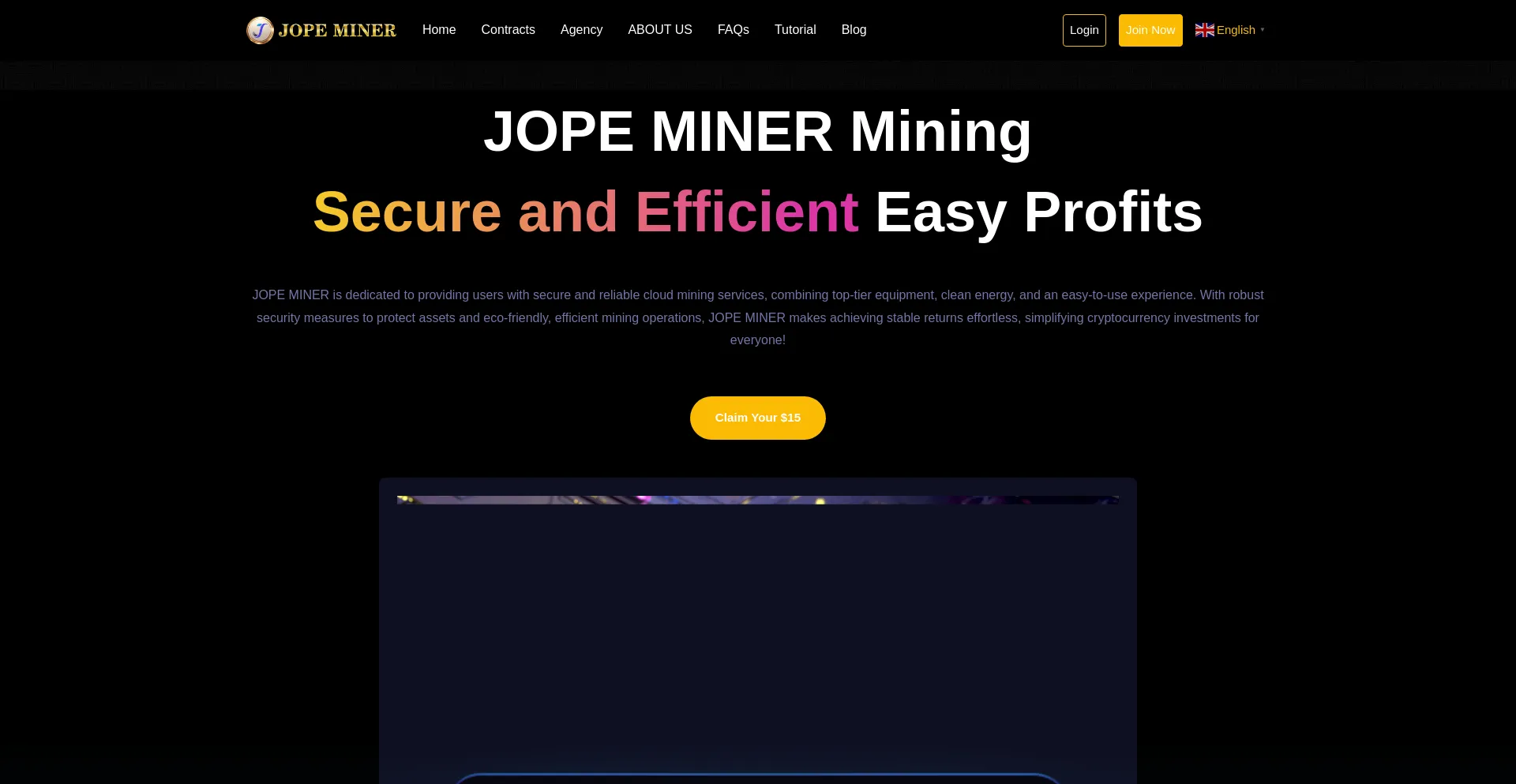 Website screenshot of Jopeminer.com