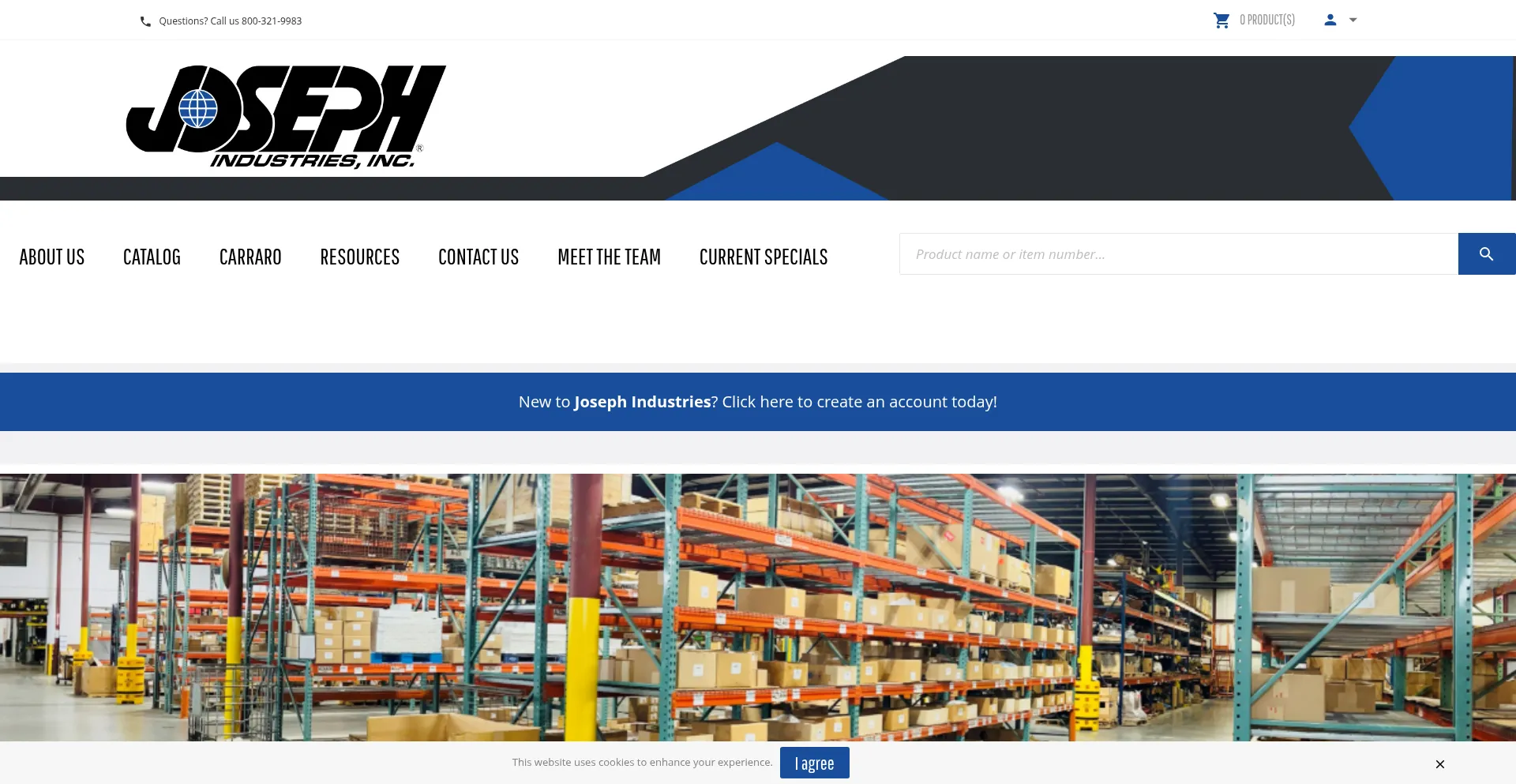 Website screenshot of Joseph.com