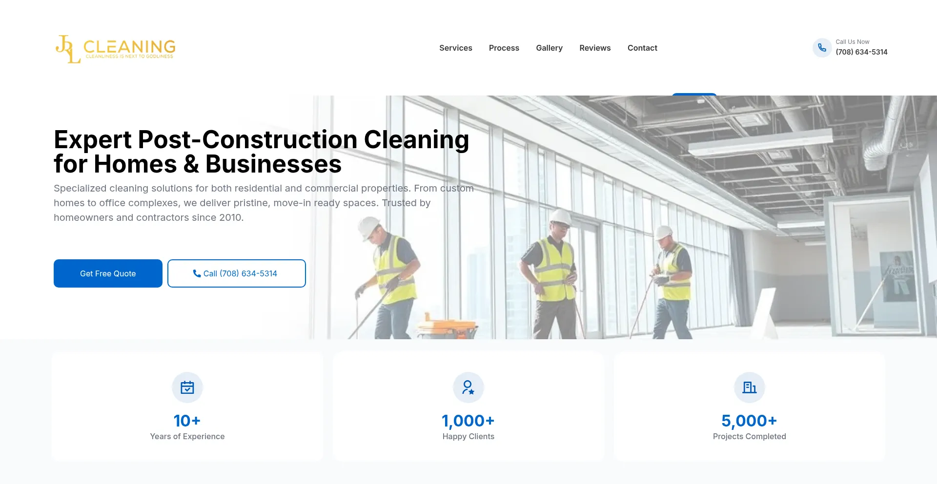 Website screenshot of Jrlcleaning.info