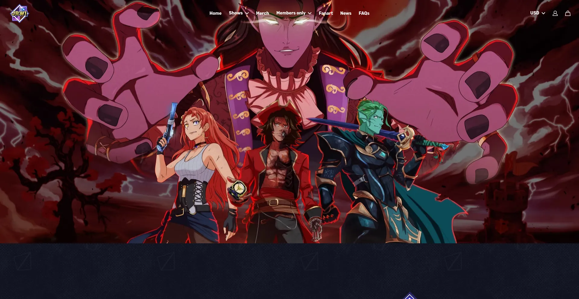 Website screenshot of Jrwishow.com