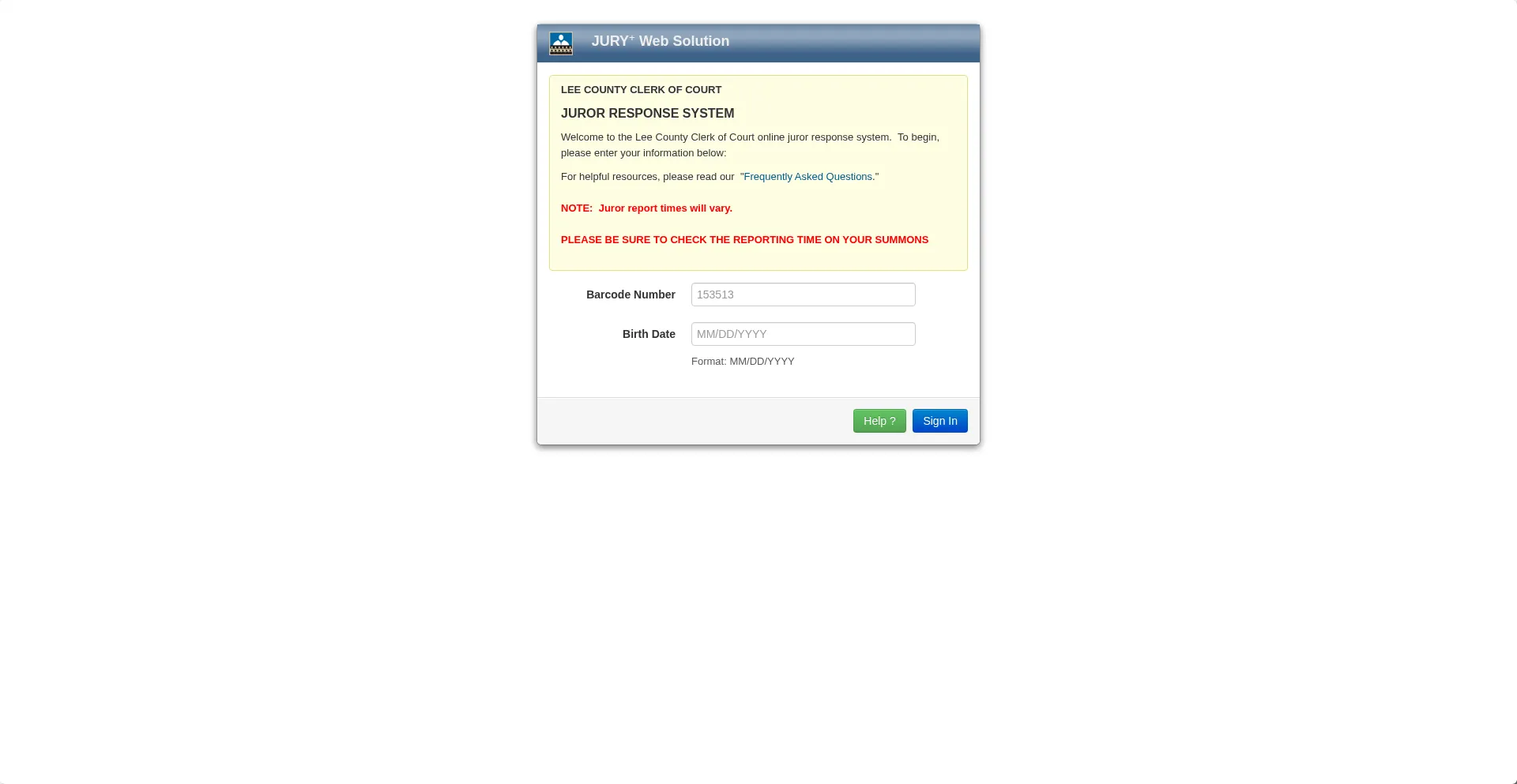 Jury.leeclerk.org