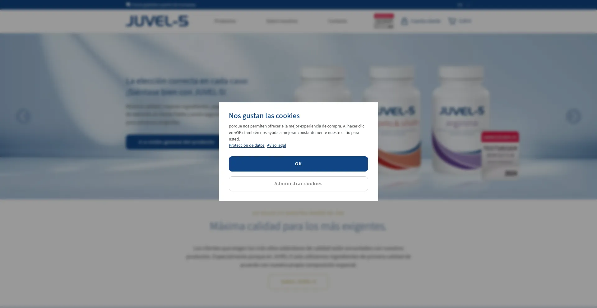 Website screenshot of Juvel-5.es