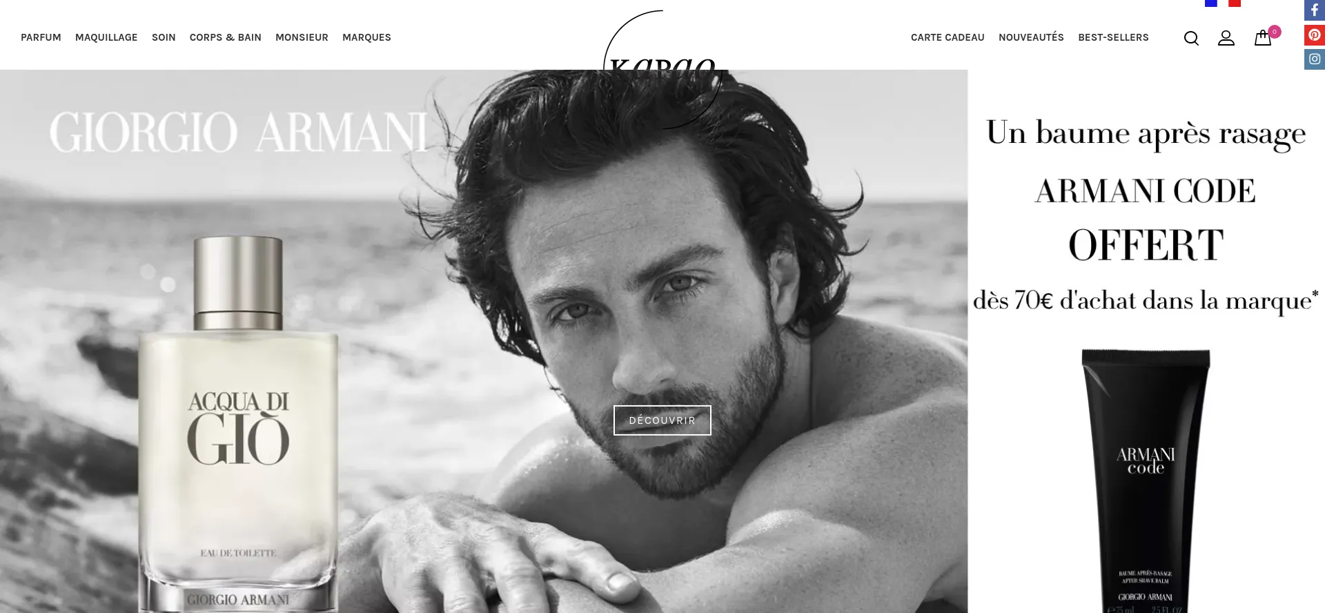 Website screenshot of Kapao.fr