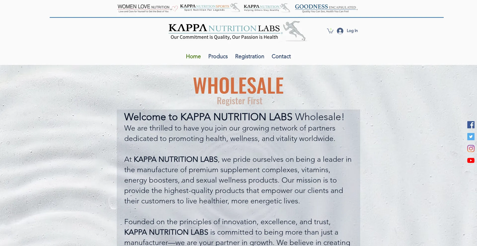 Website screenshot of Kappanutritionlabs.com